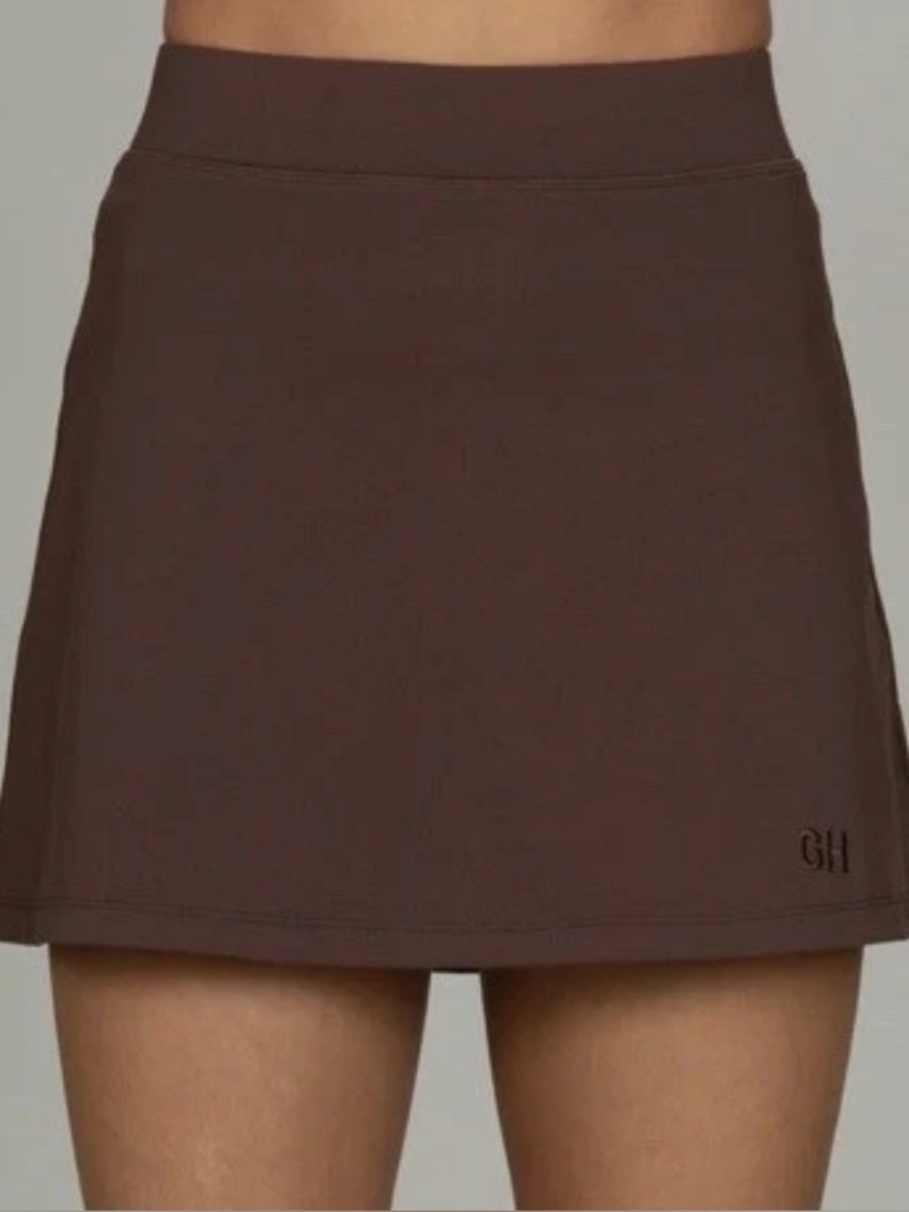 New Gold Hinge Tennis Skirt Skorts Size XS Chocolate Motioncloud A-Line Skirt